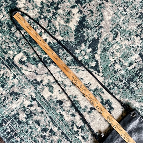 Margot Pebbled Black Leather Crossbody Bag Purse - Picture 6 of 12